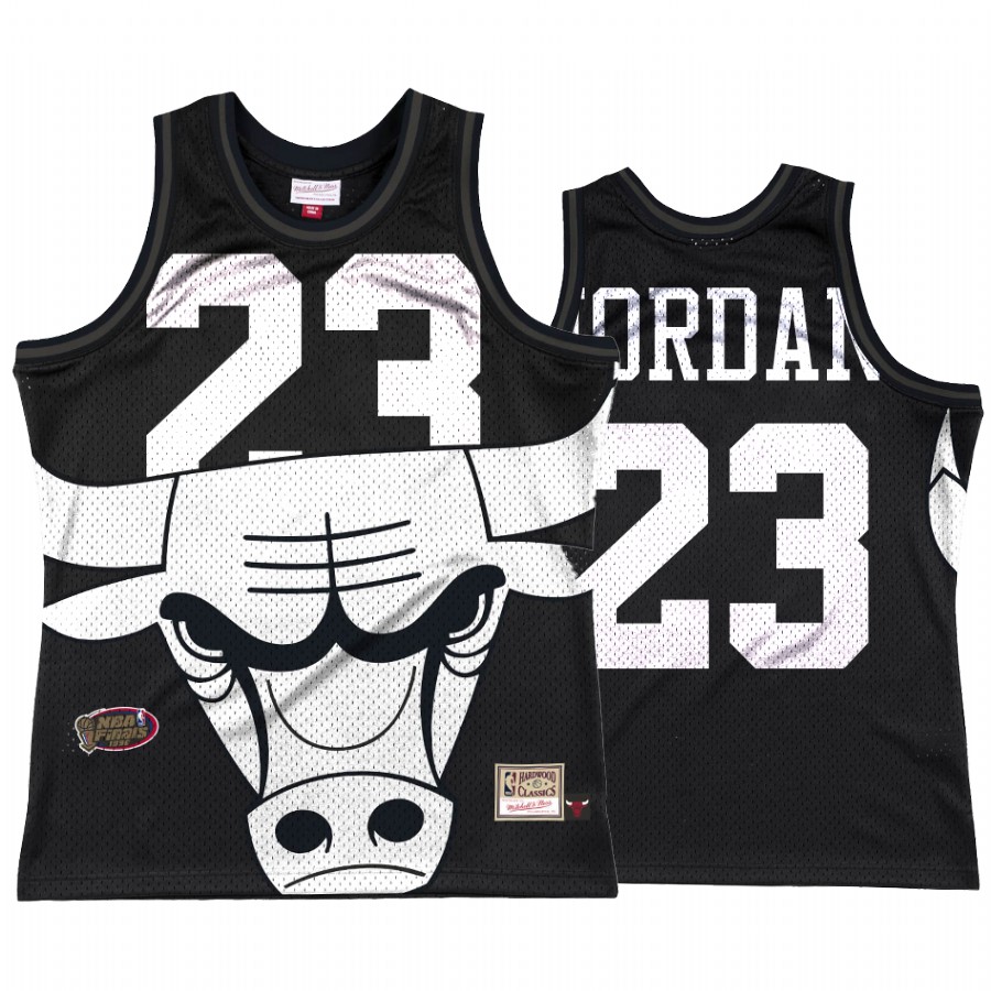 Michael Jordan #23 Chicago Bulls Big Face 3.0 Jersey Black