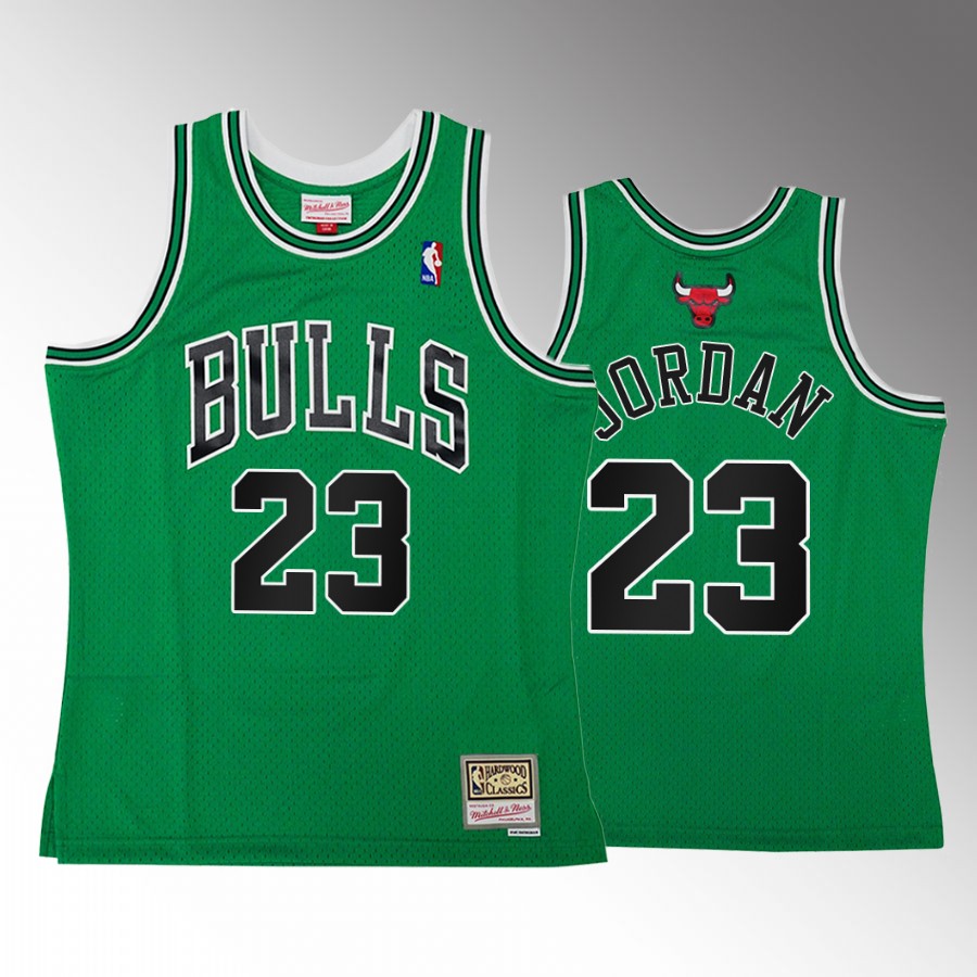 Michael Jordan Chicago Bulls Green St Patricks Day HWC Swingman #23 Jersey