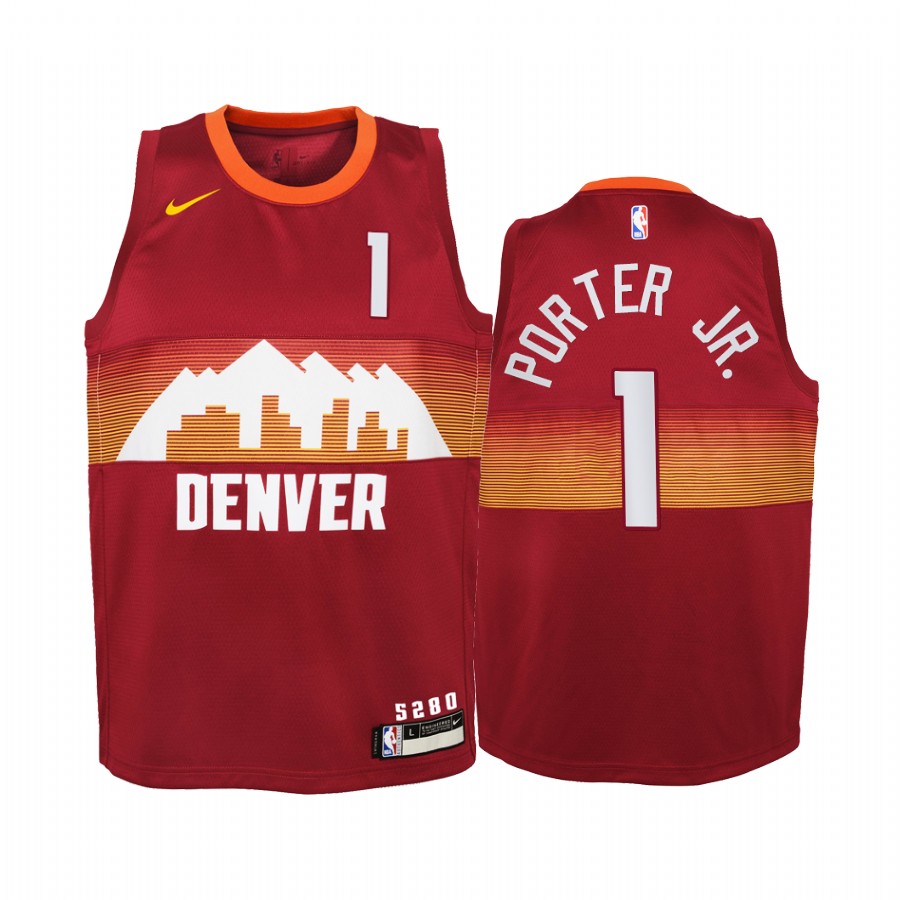 Michael Porter Jr. Denver Nuggets City Red Youth Jersey - New Uniform