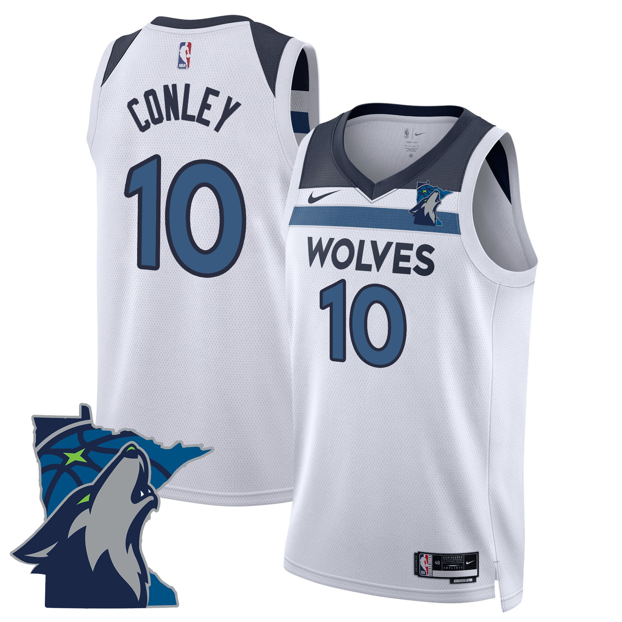 Mike Conley Men's Minnesota Timberwolves Swingman - Minnesota Patch Association Jersey - All Stitched