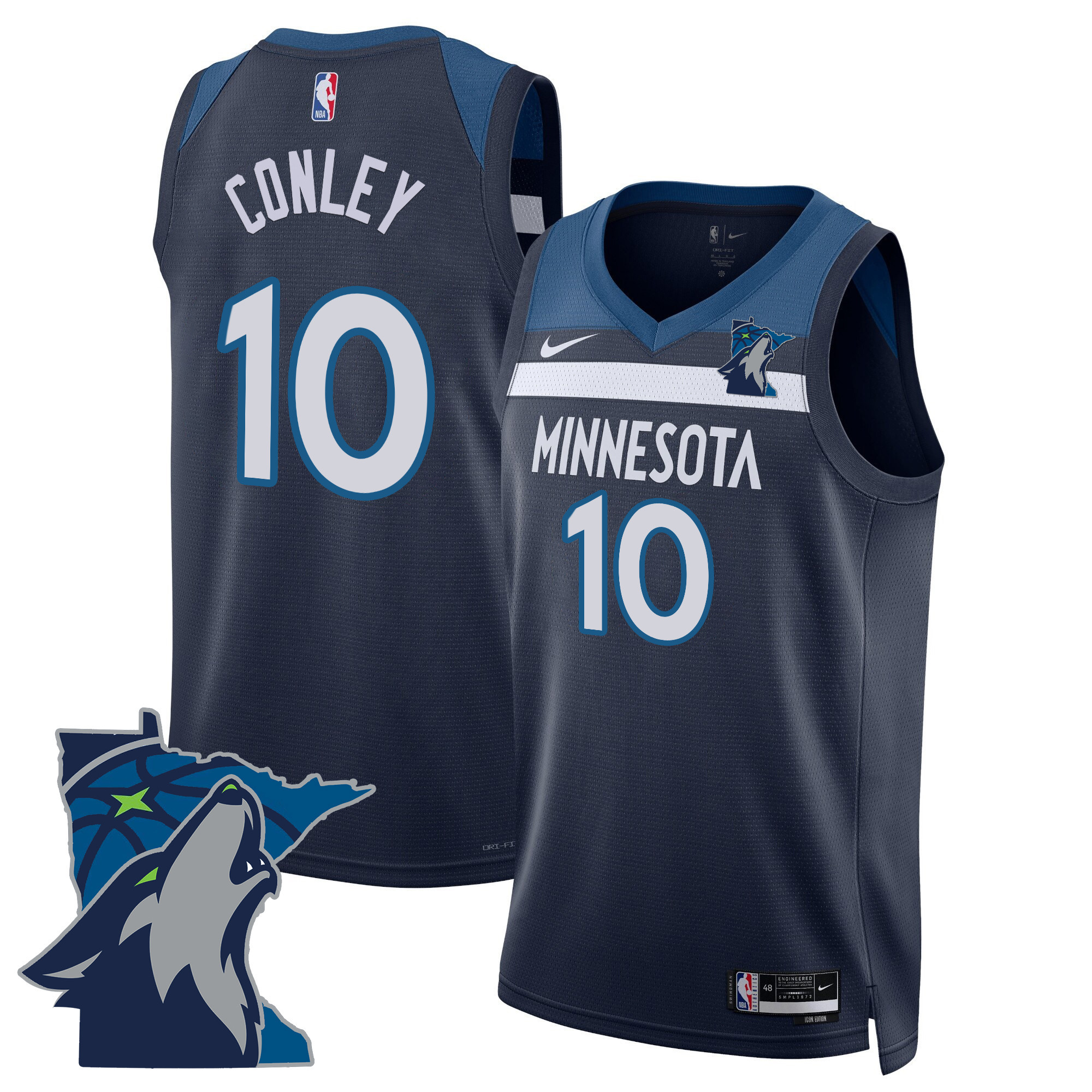 Mike Conley Men's Minnesota Timberwolves Swingman - Minnesota Patch Icon Jersey - All Stitched