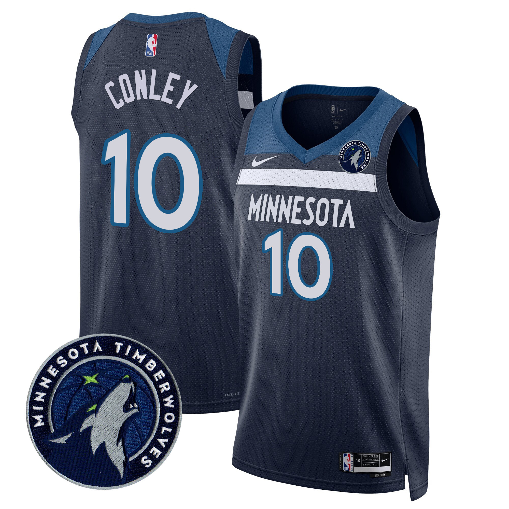 Mike Conley Men's Minnesota Timberwolves Swingman V2 Icon Jersey - All Stitched
