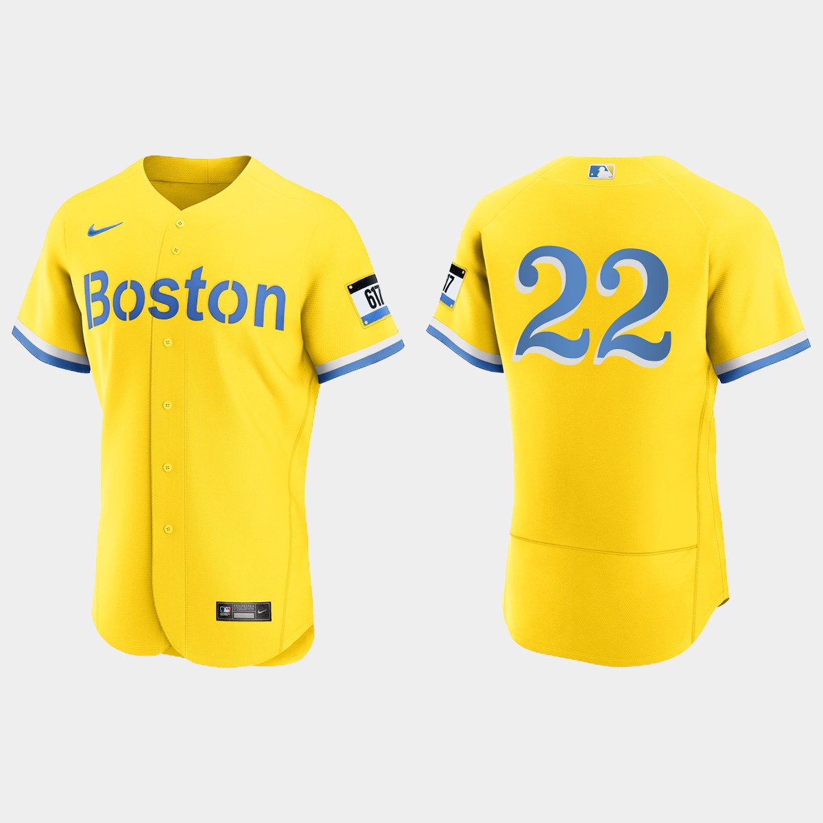 Mike Stanley Boston Red Sox City Connect Jersey - Gold Light Blue