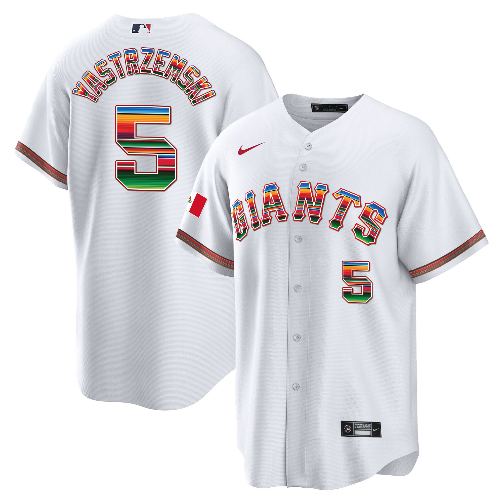 Mike Yastrzemski Men's San Francisco Giants Mexico Cool Base Limited White Jersey