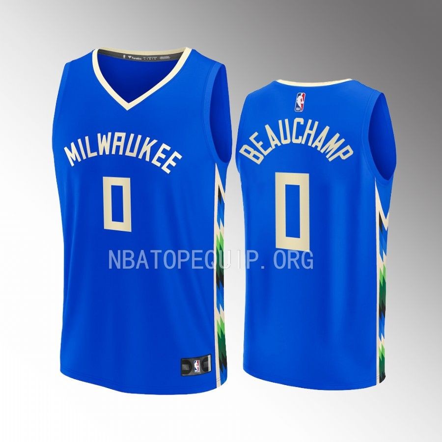 Milwaukee Bucks #0 MarJon Beauchamp City Edition Jersey Fastbreak Royal