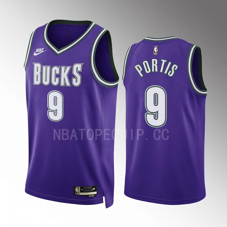 Milwaukee Bucks Bobby Portis Classic Edition Purple #9 Jersey BIG 3 ERA
