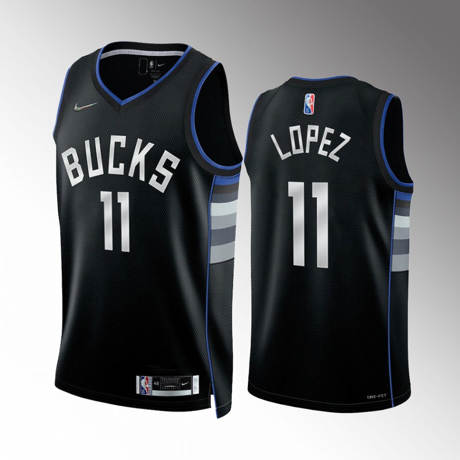 Milwaukee Bucks Brook Lopez #11 Select Series 2 Black Jersey
