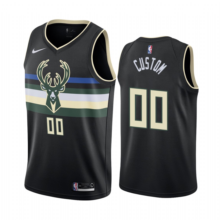 Milwaukee Bucks Custom Black  Statement Edition Jersey