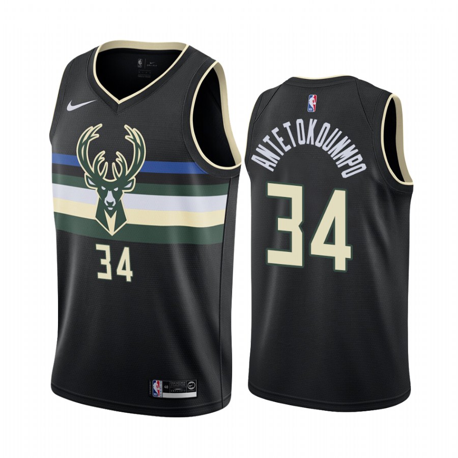 Milwaukee Bucks Giannis Antetokounmpo Black  Statement Edition Jersey