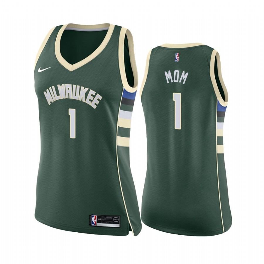Milwaukee Bucks Green NO.1 Mom Jersey Mothers Day Women