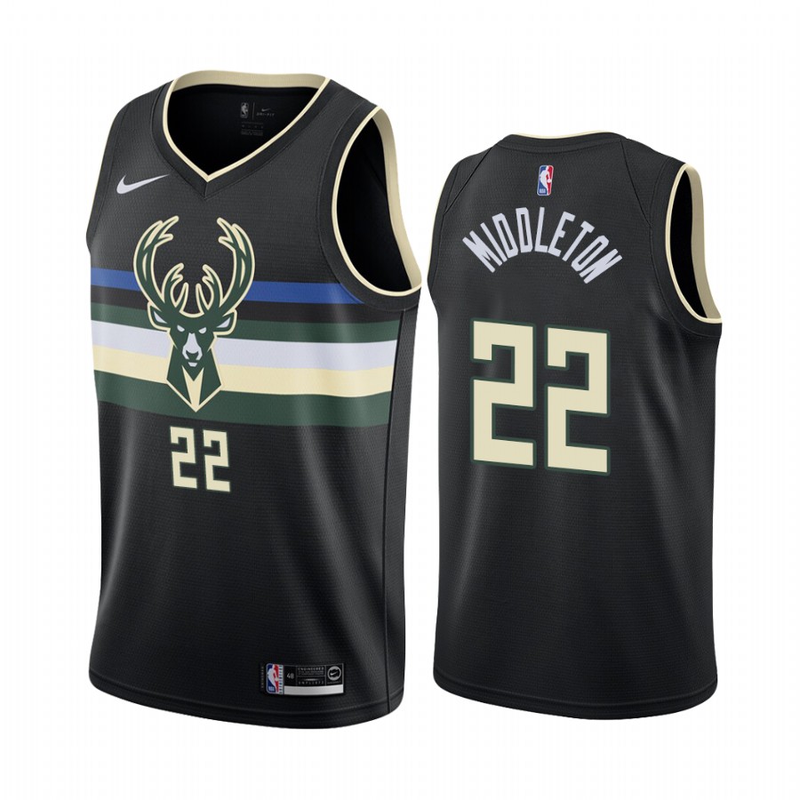 Milwaukee Bucks Khris Middleton Black  Statement Edition Jersey