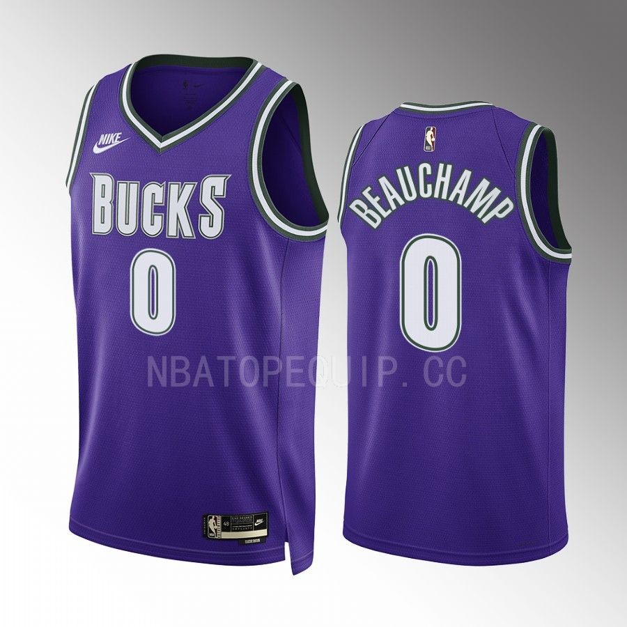 Milwaukee Bucks MarJon Beauchamp Classic Edition Purple #0 Jersey BIG 3 ERA