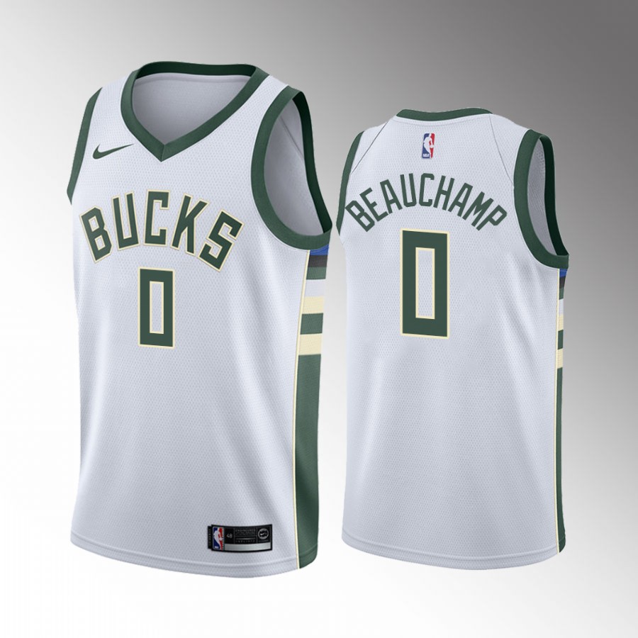 Milwaukee Bucks MarJon Beauchamp Draft #0 White Jersey Association Edition