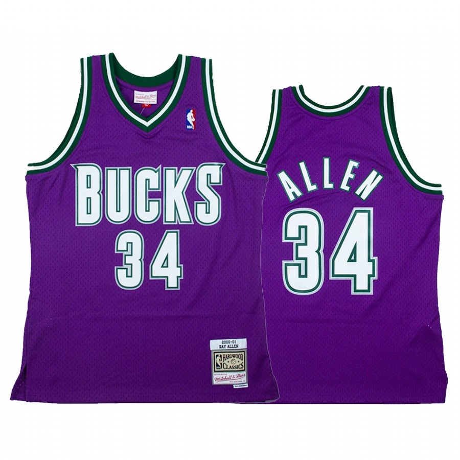 Milwaukee Bucks Ray Allen #34 Road Jersey Men's