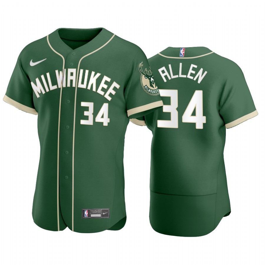 Milwaukee Bucks Ray Allen X Crossover Edition Baseball Jersey Shirts