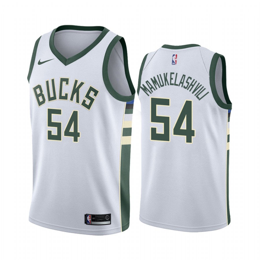 Milwaukee Bucks Sandro Mamukelashvili Draft #54 Association Edition Jersey White