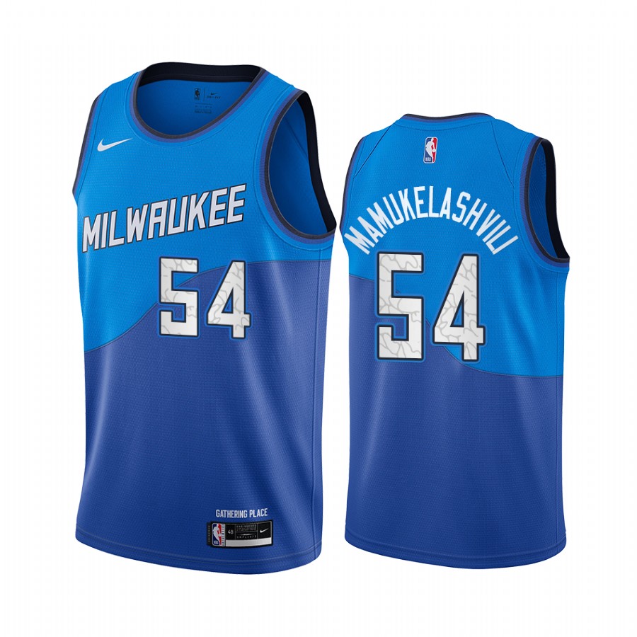 Milwaukee Bucks Sandro Mamukelashvili Draft #54 City Edition Jersey Blue