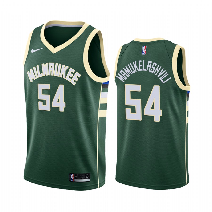 Milwaukee Bucks Sandro Mamukelashvili Draft #54 Icon Edition Jersey Green