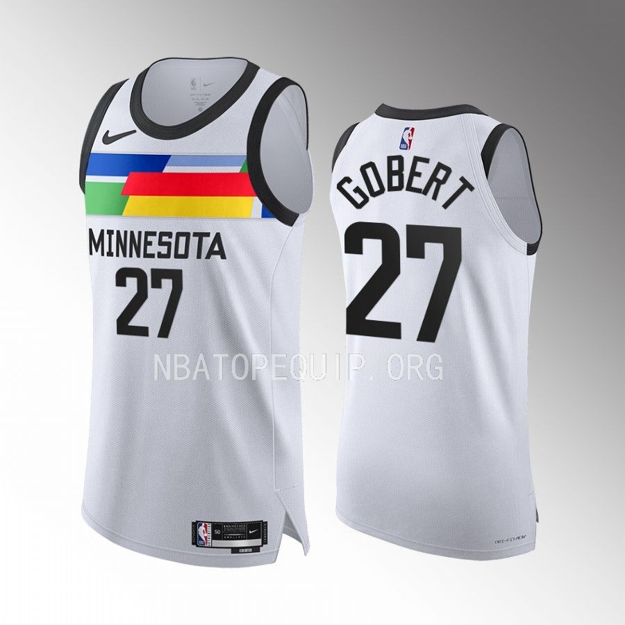 Minnesota Timberwolves #27 Rudy Gobert White Jersey City Edition