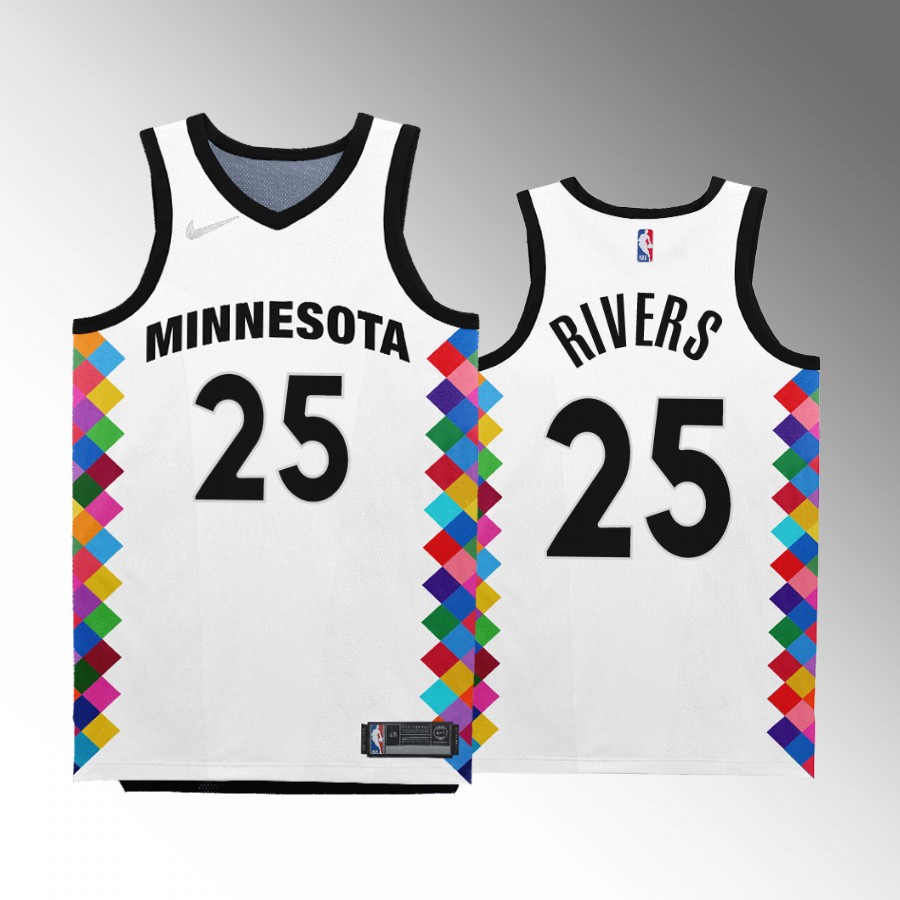 Minnesota Timberwolves Austin Rivers City Edition White #25 Jersey Bob Dylan