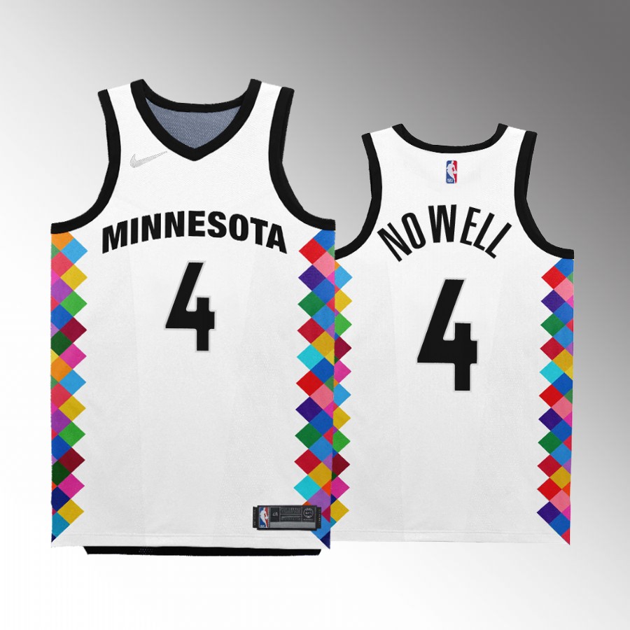Minnesota Timberwolves Jaylen Nowell City Edition White #4 Jersey Bob Dylan