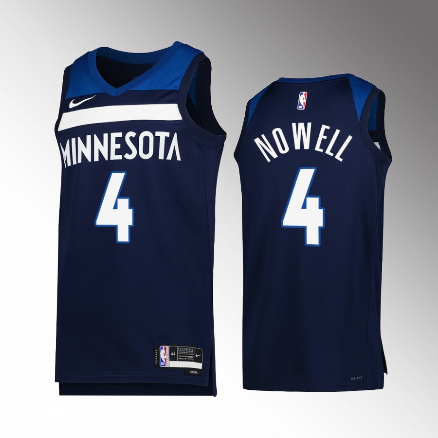 Minnesota Timberwolves Jaylen Nowell Icon Edition Navy #4 Jersey Swingman