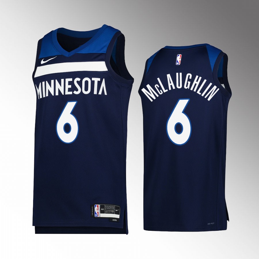 Minnesota Timberwolves Jordan McLaughlin Icon Edition Navy #6 Jersey Swingman