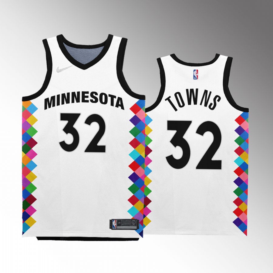 Minnesota Timberwolves Karl-Anthony Towns City Edition White #32 Jersey Bob Dylan