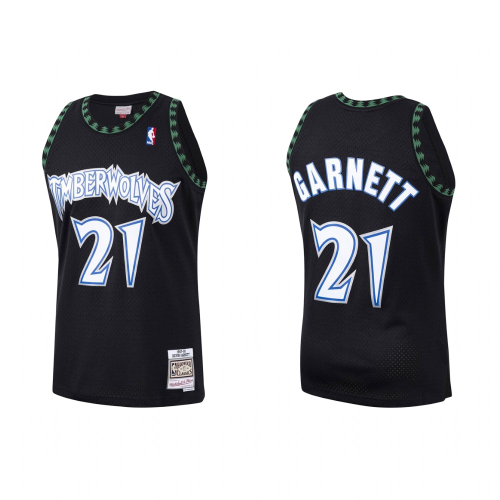 Minnesota Timberwolves Kevin Garnett 1997-98 Hardwood Classics Black Jersey