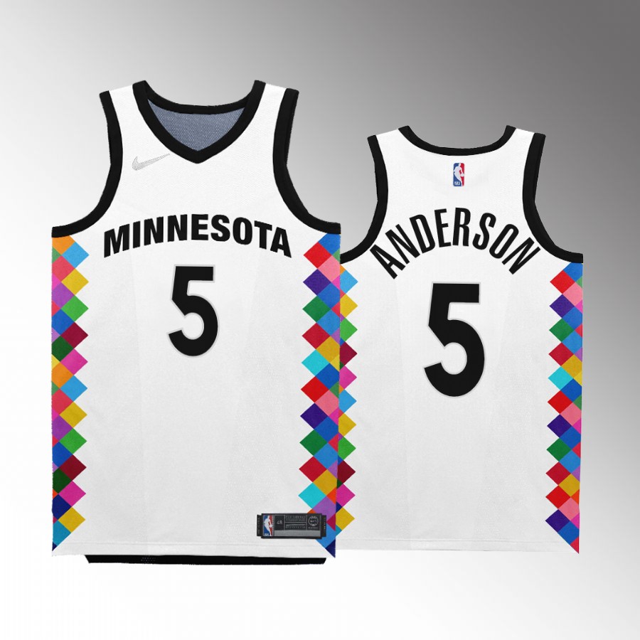 Minnesota Timberwolves Kyle Anderson City Edition White #5 Jersey Bob Dylan