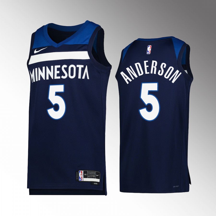 Minnesota Timberwolves Kyle Anderson Icon Edition Navy #5 Jersey Swingman