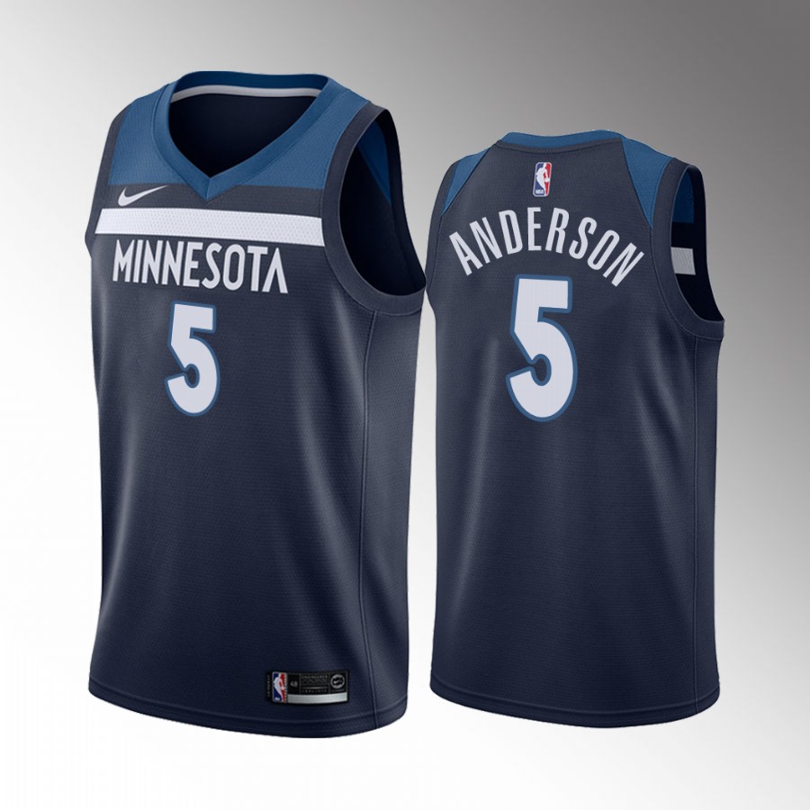 Minnesota Timberwolves Kyle Anderson #5 Icon Edition Navy Jersey Swingman