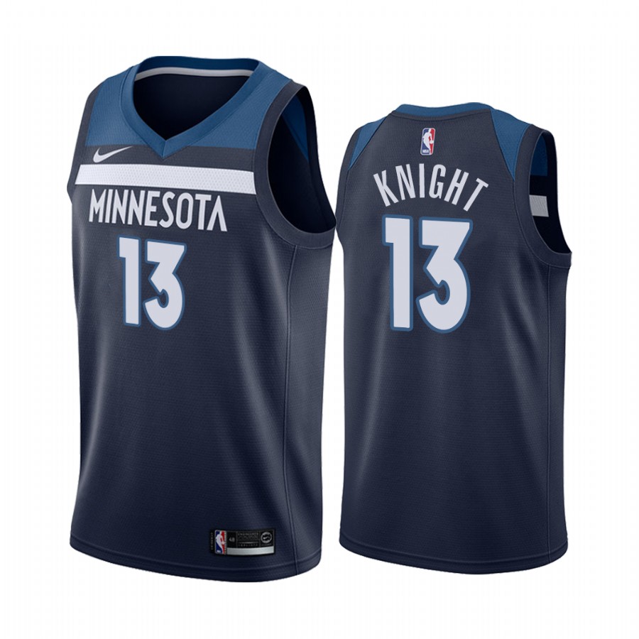 Minnesota Timberwolves Nathan Knight #13 Navy Icon Edition Jersey