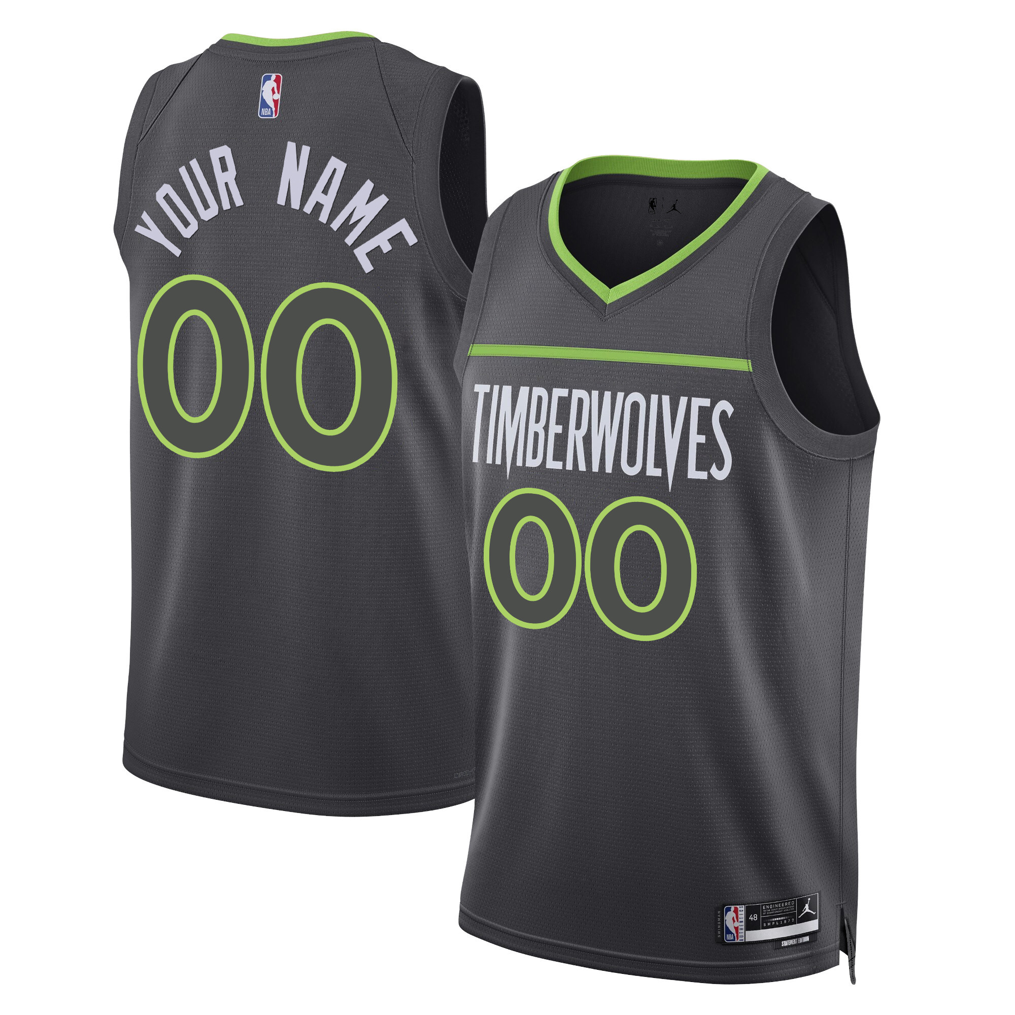 Minnesota Timberwolves Swingman Custom Statement Jersey - All Stitched