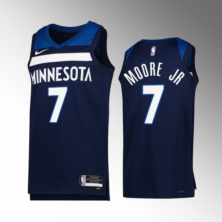 Minnesota Timberwolves Wendell Moore Jr. Icon Edition Navy #7 Jersey Swingman