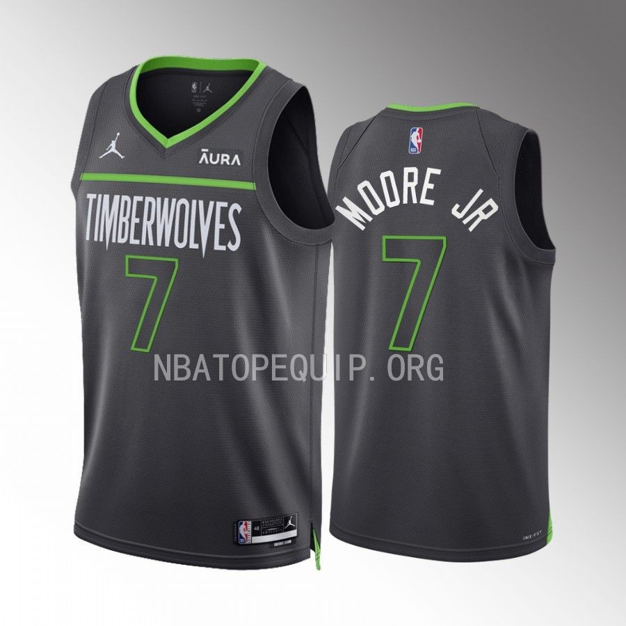 Minnesota Timberwolves Wendell Moore Jr. Statement Edition Anthracite #7 Jersey Swingman
