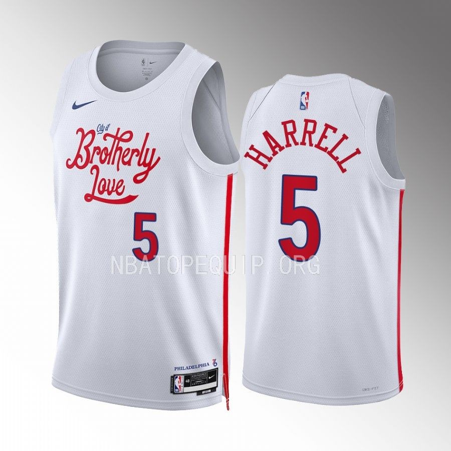 Montrezl Harrell Philadelphia 76ers White #5 City Edition Jersey Swingman