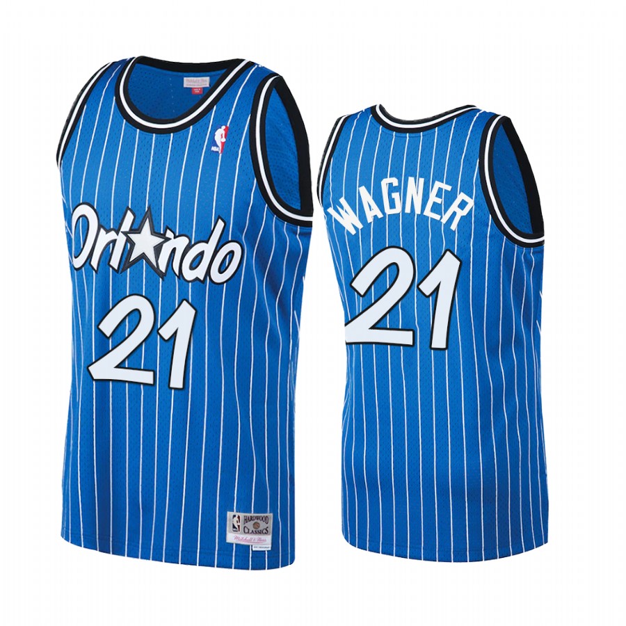Moritz Wagner 21 Orlando Magic Hardwood Classics Blue Jersey Throwback
