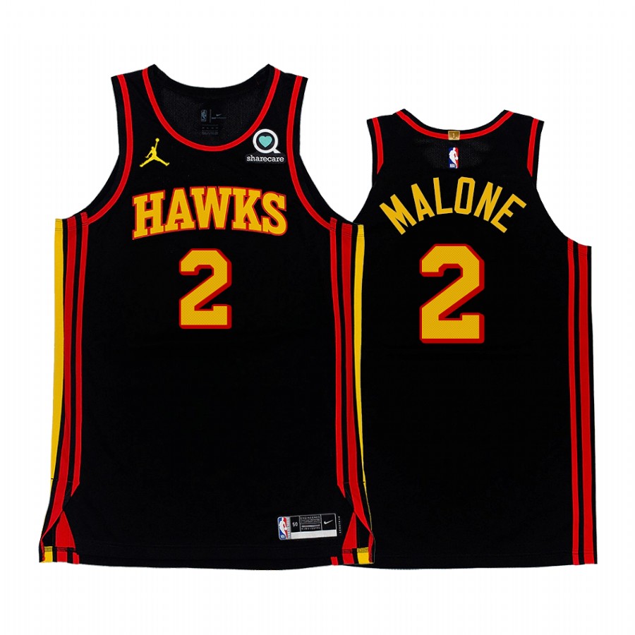 Moses Malone Atlanta Hawks Black Statement Jersey