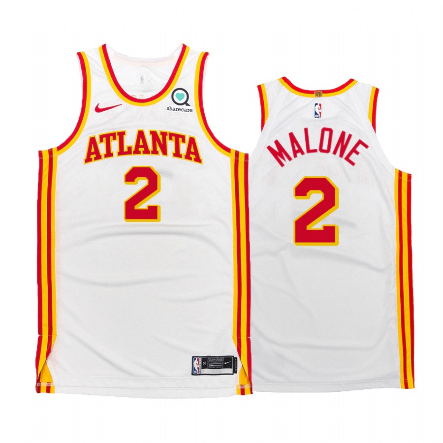 Moses Malone Atlanta Hawks White Association Jersey