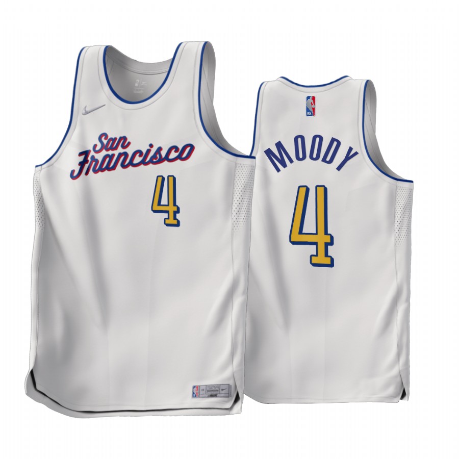 Moses Moody Golden State Warriors White #4 Earned Edition Jersey