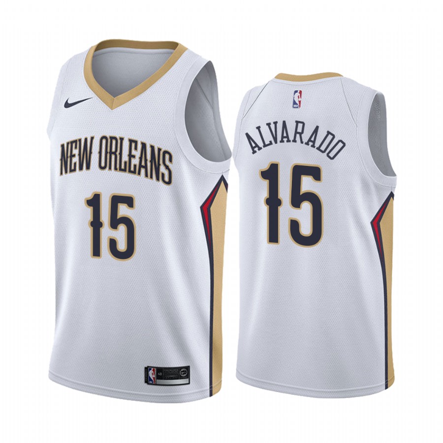 New Orleans Pelicans Jose Alvarado Draft #15 Association Edition Jersey White