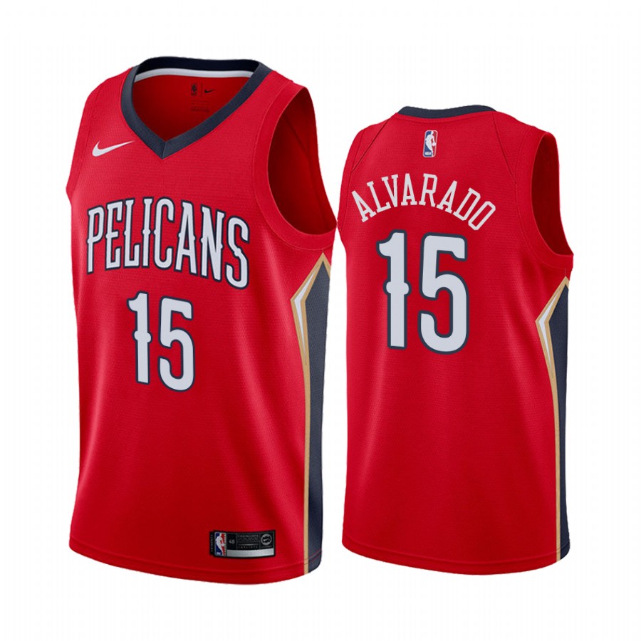 New Orleans Pelicans Jose Alvarado Draft #15 Statement Edition Jersey Red