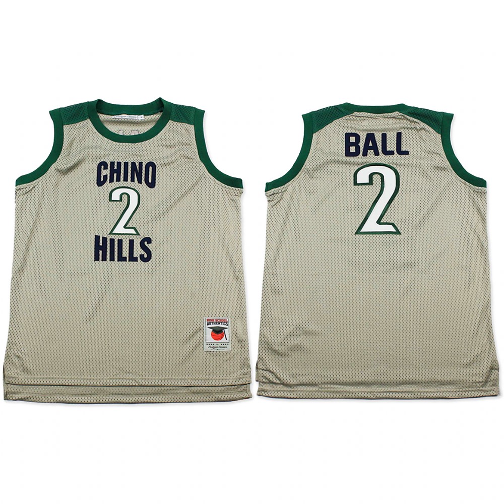New Orleans Pelicans Lonzo Ball Grey Chino Hills High School Jersey