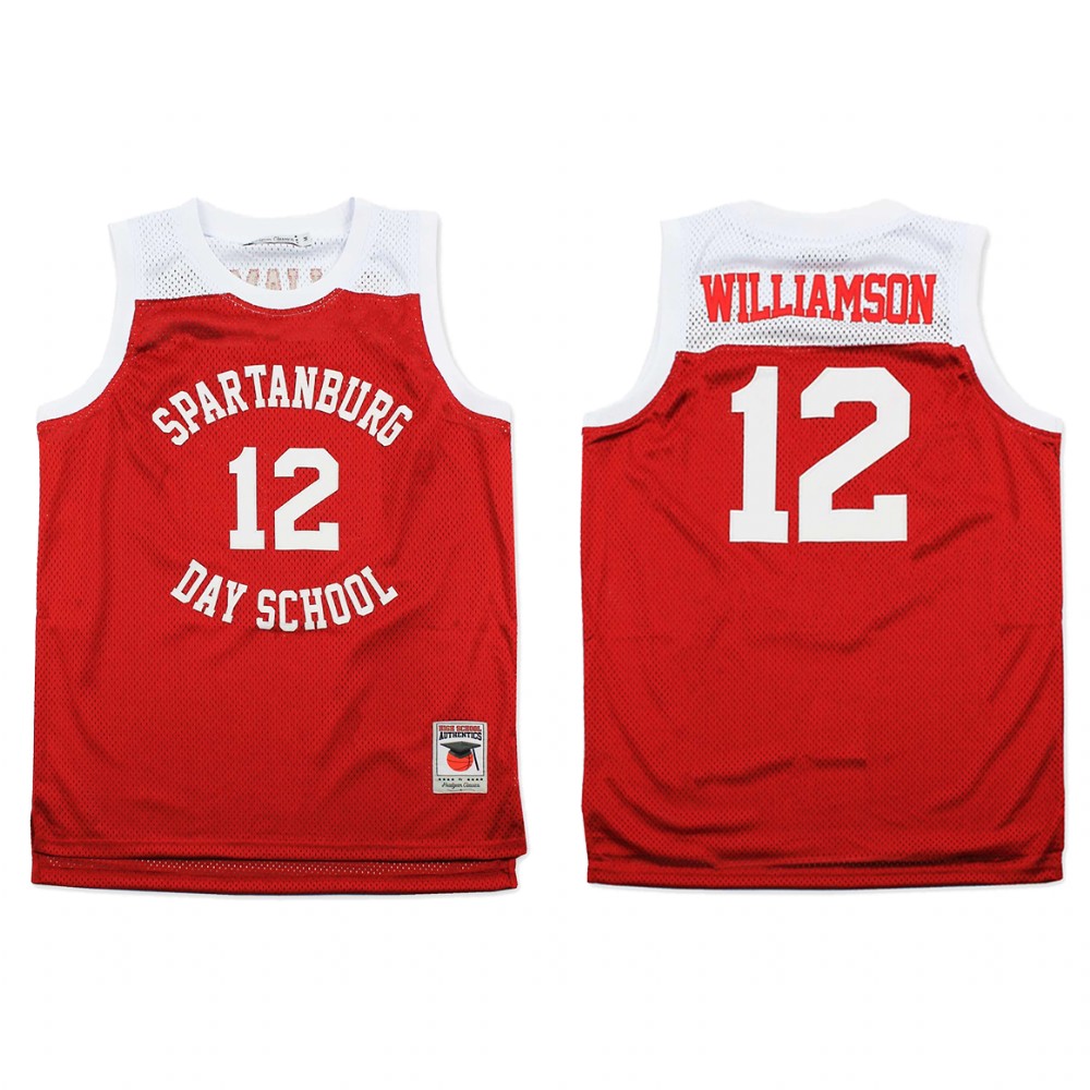 New Orleans Pelicans Zion Williamson Red Spartanburg Day High School Jersey