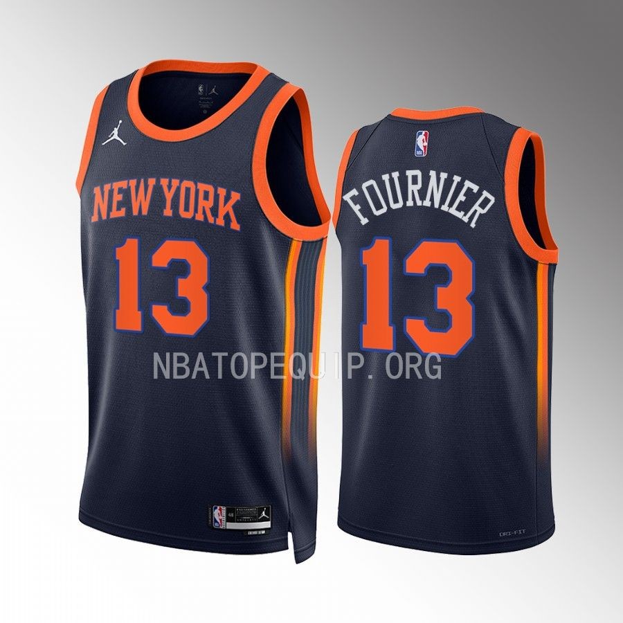 New York Knicks Evan Fournier Statement Edition Navy #13 Jersey Swingman