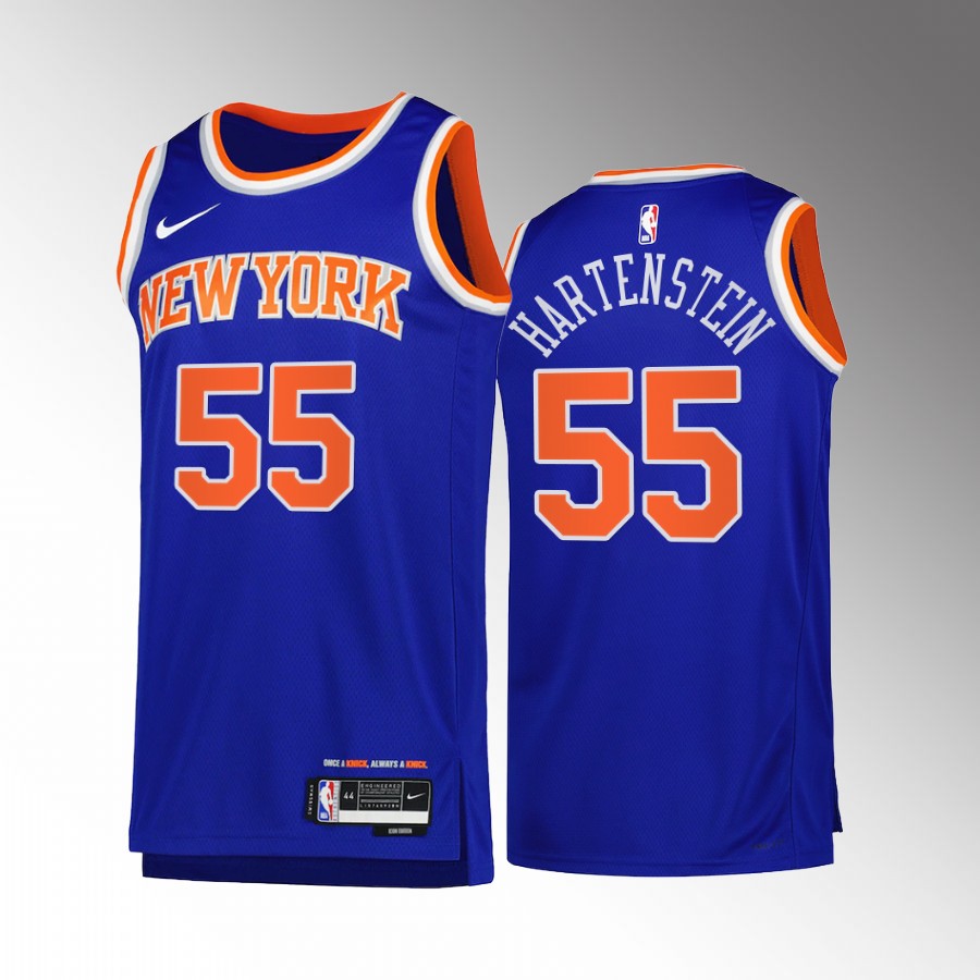 New York Knicks Isaiah Hartenstein #55 Blue Icon Edition Jersey Swingman