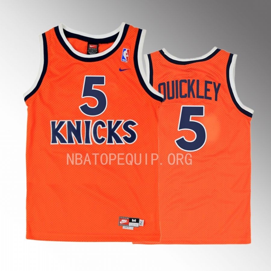 New York Knicks Jason Kidd Orange Throwback Men Jersey