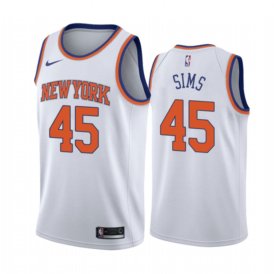 New York Knicks Jericho Sims Draft #45 Association Edition Jersey White