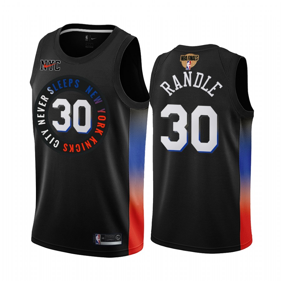 New York Knicks Julius Randle #30 Black Playoffs Jersey